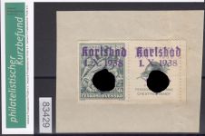 Sudetenland Karlsbad, Mi.-Nr.   55 Zf w  (*)  geprüft  Befund