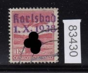 Sudetenland Karlsbad, Mi.-Nr.   21  gestempelt  geprüft  Befund   Stempel nicht Prüfbar