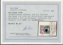 Sudetenland Karlsbad, Mi.-Nr.   63  gestempelt  EST geprüft  Befund