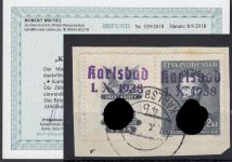 Sudetenland Karlsbad, Mi.-Nr.   59 Zf w  gestempelt  EST geprüft  Befund