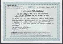 Sudetenland Karlsbad, Mi.-Nr.   59 Zf w  gestempelt  EST geprüft  Befund