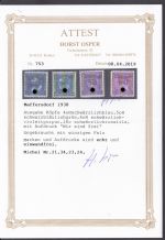 Sudetenland Maffersdorf, Mi.-Nr.   21+23+24+34  *  geprüft   Attest