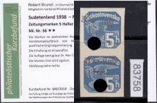 Sudetenland Maffersdorf, Mi.-Nr.   57  **  geprüft   Befund