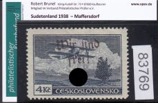 Sudetenland Maffersdorf, Mi.-Nr.   40 a  *  geprüft   Befund