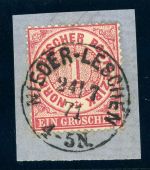 Ndp 16 Briefstück 1 Gr. a. Luxusbfst. mit idealem K1 NIEDER-LESCHEN 24/7 71