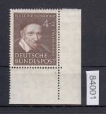Bund 1951, Mich.-Nr.: 143 FN 1 ** Eckrand   Bc  Zähnung   Formnummer
