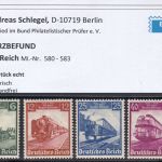 DR 1935, Mich.-Nr.: 580-583 ** geprüft  Befund   LUXUS
