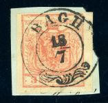 3Y Briefstück BAGH 18/7, Zier-K2 a. Luxusbfst. mit 3 Kr.