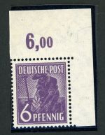 Alliierte Besetzung - Kontrollrat 944PER Postfrisch 6 Pfg. dkl'violett