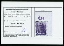 Alliierte Besetzung - Kontrollrat 944PER Postfrisch 6 Pfg. dkl'violett