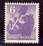 Sbz - Berlin & Brandenburg 2Aawbx Postfrisch 6 Pfg. Papier wb glatte Gummierung