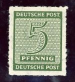Sbz - West-Sachsen 116YC Postfrisch 5 Pfg. Ro
