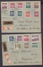 Böhmen und Mähren, Mi.-Nr. 1-19 gest auf Brief  (ohne 16)