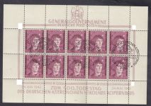 GG 1943, Mi.-Nr. 104 gestempelt Klb   I/2   gefaltet