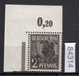 Berlin 1948, Mich.-Nr.:  1 ** Eckrand  geprüft
