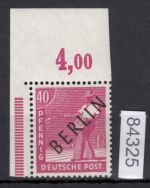 Berlin 1948, Mich.-Nr.: 12 ** Eckrand  geprüft