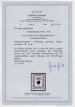 Feldpost, Mi.-Nr. 5 b ** geprüft  Attest