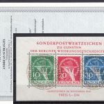 Berlin 1949, Mich.-Nr.:Block 1 gestempelt LUXUS  geprüft  Attest NEU  ERSTTAG