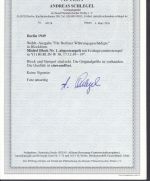 Berlin 1949, Mich.-Nr.:Block 1 gestempelt LUXUS  geprüft  Attest NEU  ERSTTAG