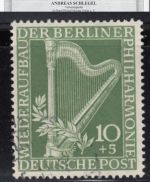 Berlin 1950, Mich.-Nr.: 72 Y gestempelt   fehlender Ring im WZ    Attest