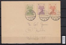 Apolda, Mich.-Nr.: 1-3 II  gestempelt geprüft  auf   Blanco  Karte