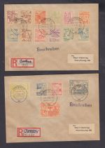 Cottbus, Mich.-Nr.: 1-16 + 32 gestempelt auf Brief