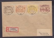 Cottbus, Mich.-Nr.: 21-24 gestempelt auf Brief