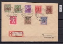 Storkow, Mich.-Nr.:  1-8 gestempelt auf Brief