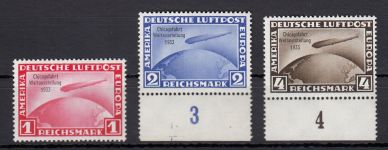 DR 1933, Mich.-Nr.: 496-98 ** geprüft  Attest   Befund