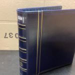 Leuchtturm Ringbinder Optima ( 4 Ringe) blau + 30 Hüllen  gebraucht