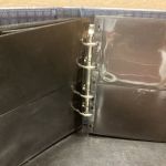 Leuchtturm Ringbinder Optima ( 4 Ringe) blau + 30 Hüllen  gebraucht