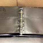 Leuchtturm Ringbinder Optima ( 4 Ringe) blau + 30 Hüllen  gebraucht