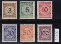DR 1923, Mich.-Nr.: 338-43 ** geprüft   Platte