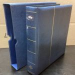 Leuchtturm Schraubbinder  wattiert + Schuber  blau  leer  LESEN