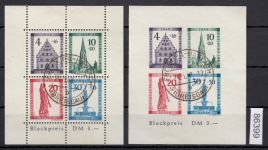 Alliierte Franz. Zone Baden Mi. Nr. 38-41 Block 1 A/B gestempelt geprüft