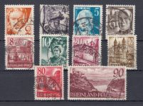 Alliierte Franz. Zone Rheinland Pfalz Mi. Nr. 32-41 gestempelt  geprüft