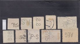 Tschechoslowakei, Firmenlochungen, Perfins