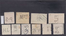 Tschechoslowakei, Firmenlochungen, Perfins