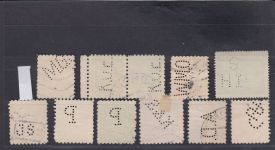 Tschechoslowakei, Firmenlochungen, Perfins