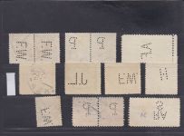 Tschechoslowakei, Firmenlochungen, Perfins