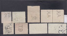 Tschechoslowakei, Firmenlochungen, Perfins