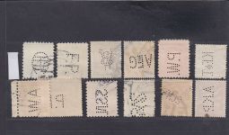 Tschechoslowakei, Firmenlochungen, Perfins