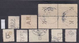 Tschechoslowakei, Firmenlochungen, Perfins