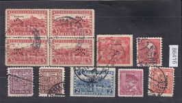 Tschechoslowakei, Firmenlochungen, Perfins