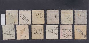 Ungarn, Firmenlochungen, Perfins