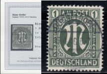 Bizone 1945  Mi. Nr. 35 B gestempelt geprüft  Befund