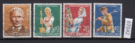 Bund 1958, Mich.-Nr.: 297-300 LUXUS Gest.+gummi ERSTTAG  Berlin-Charlottenburg