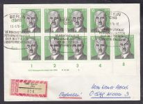 DDR 1976, Mich.-Nr.: 2108  gestempelt Brief  DV FNr. 2   Eckrand  Druckvermerk