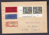 DDR 1976, Mich.-Nr.: 2181  gestempelt Brief  DV FNr. 4   Eckrand  Druckvermerk
