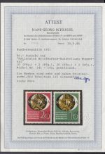 Bund 1951, Mich.-Nr.: 141+42 ** geprüft  Attest